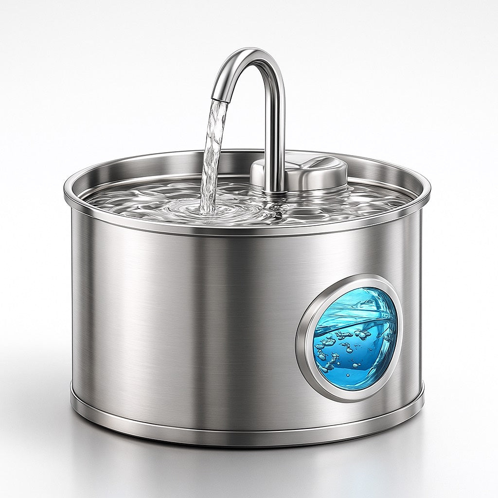 QuietFlow™ Stainless Steel Cat Fountain