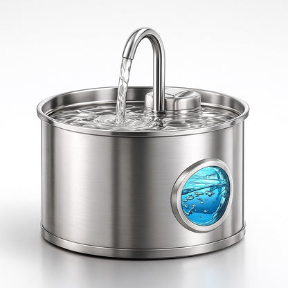 QuietFlow™ Stainless Steel Cat Fountain