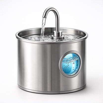 QuietFlow™ Stainless Steel Cat Fountain