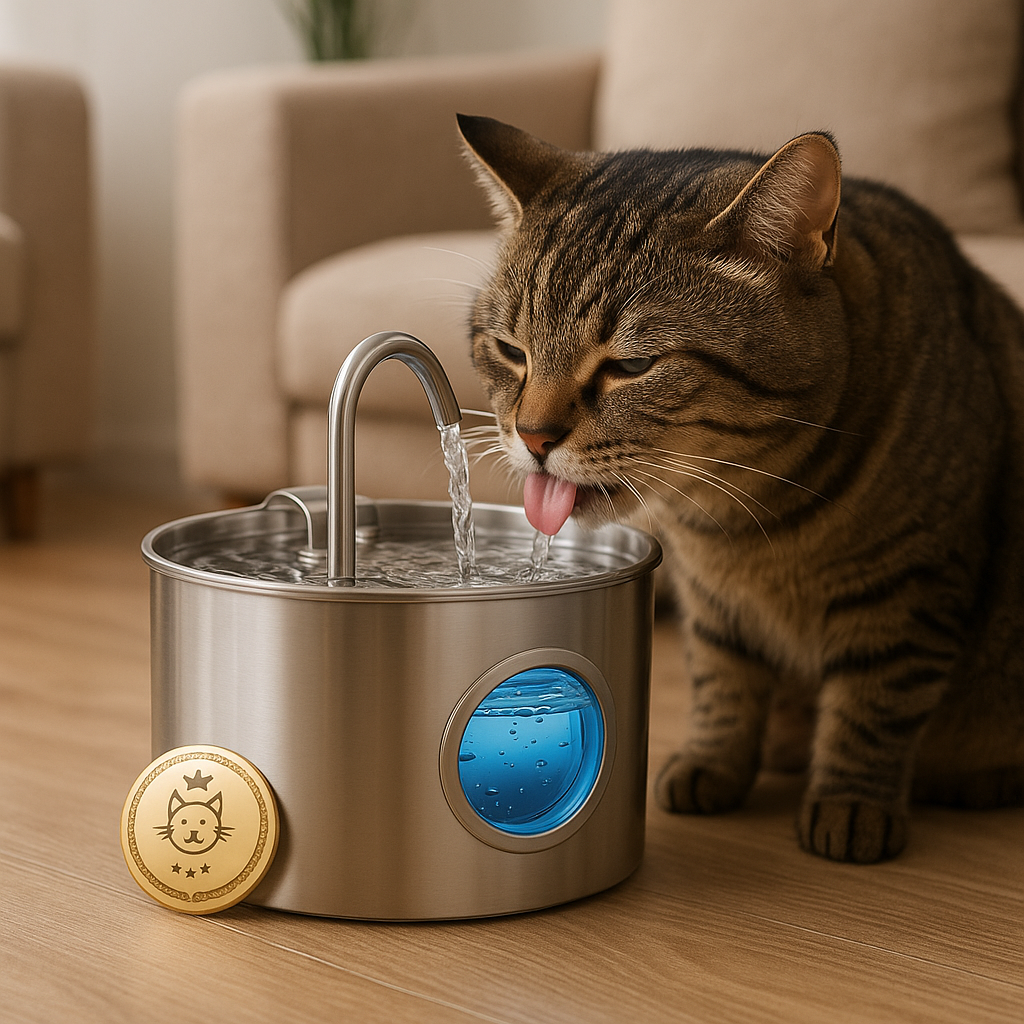 QuietFlow™ Stainless Steel Cat Fountain